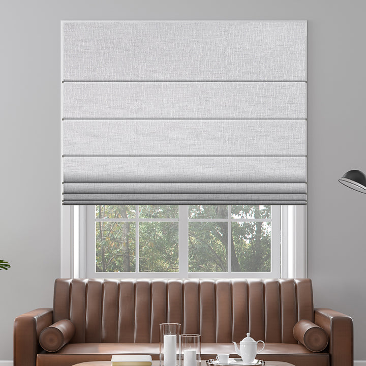 Canisteo Motorized Roman Shades | Blackout | Luna