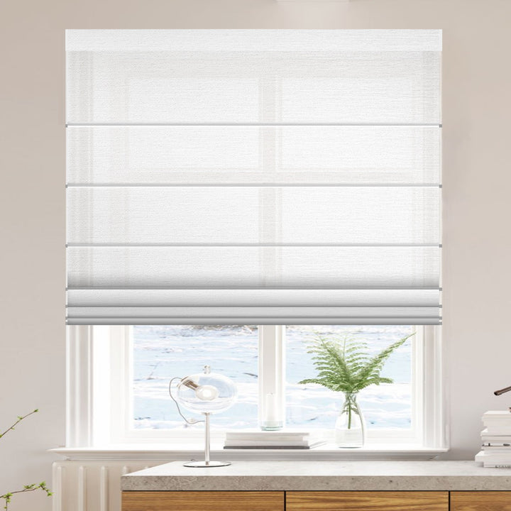 Canisteo Motorized Roman Shades | Room Darkening | Haze