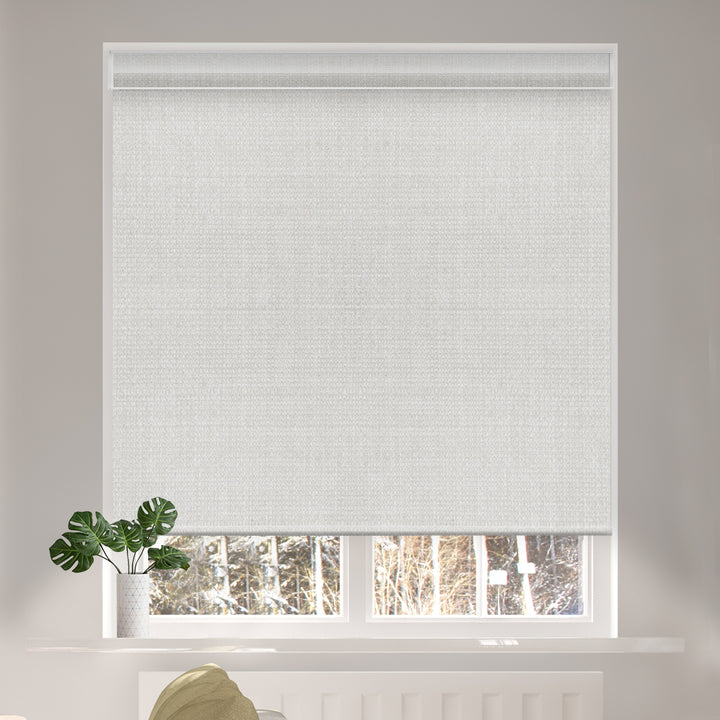 Canisteo Motorized Roller Shades | Blackout | Aura