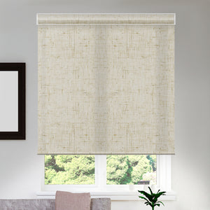 Canisteo Motorized Roller Shades | Room Darkening | Linen